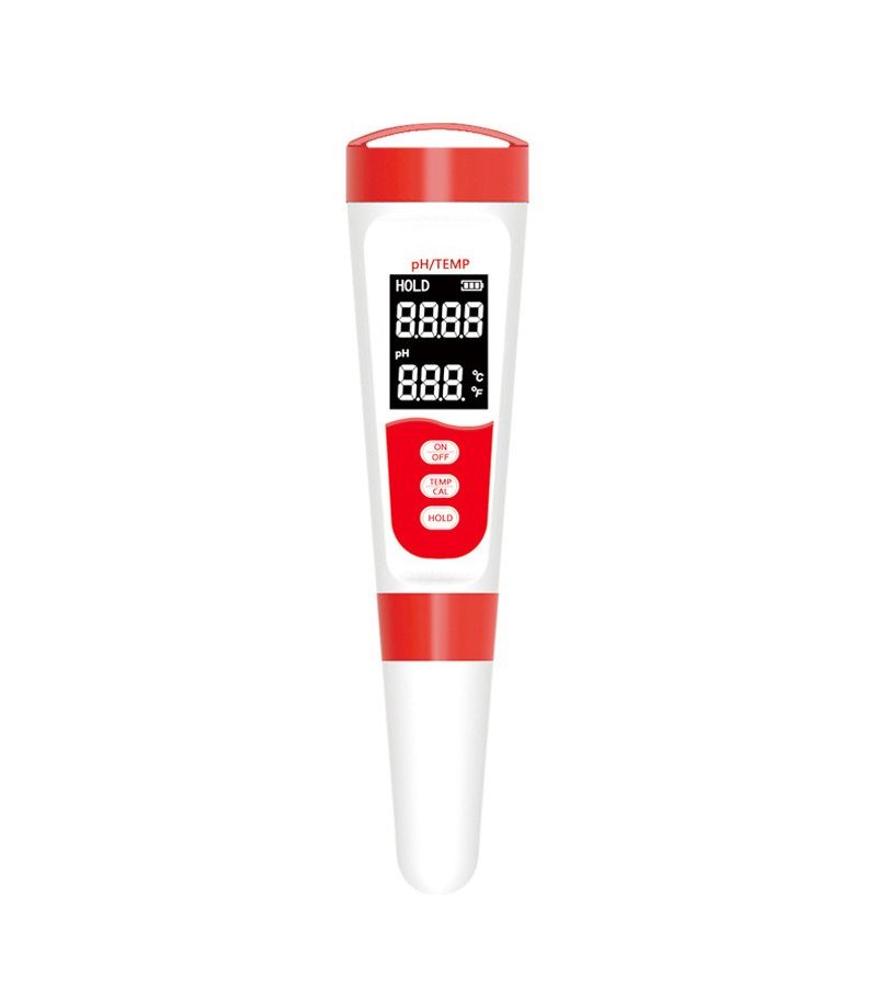 1 2 In 1 Water Quality Tester Red PH And Temperature Measurement Compact Portable Battery Powered Tool For Home Pool Aquarium - Image 1