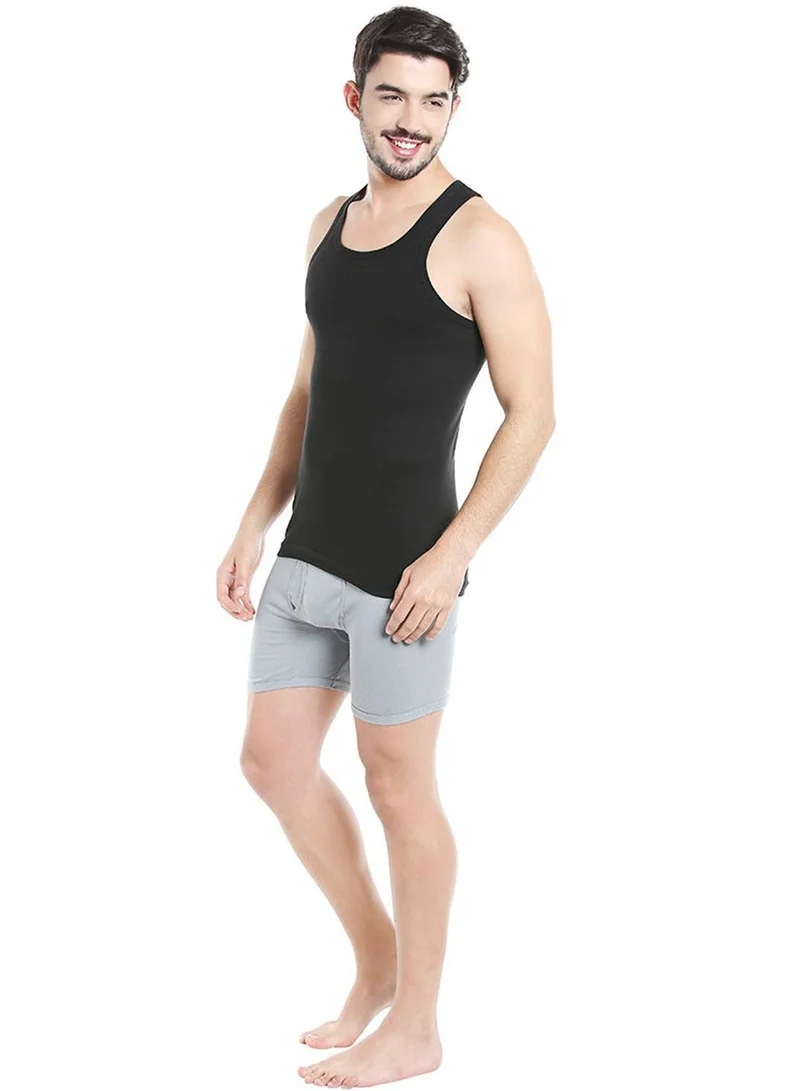 BYC  MEN'S COTTON VEST (PACK OF 3) - BLACK for Men | Best Price UAE