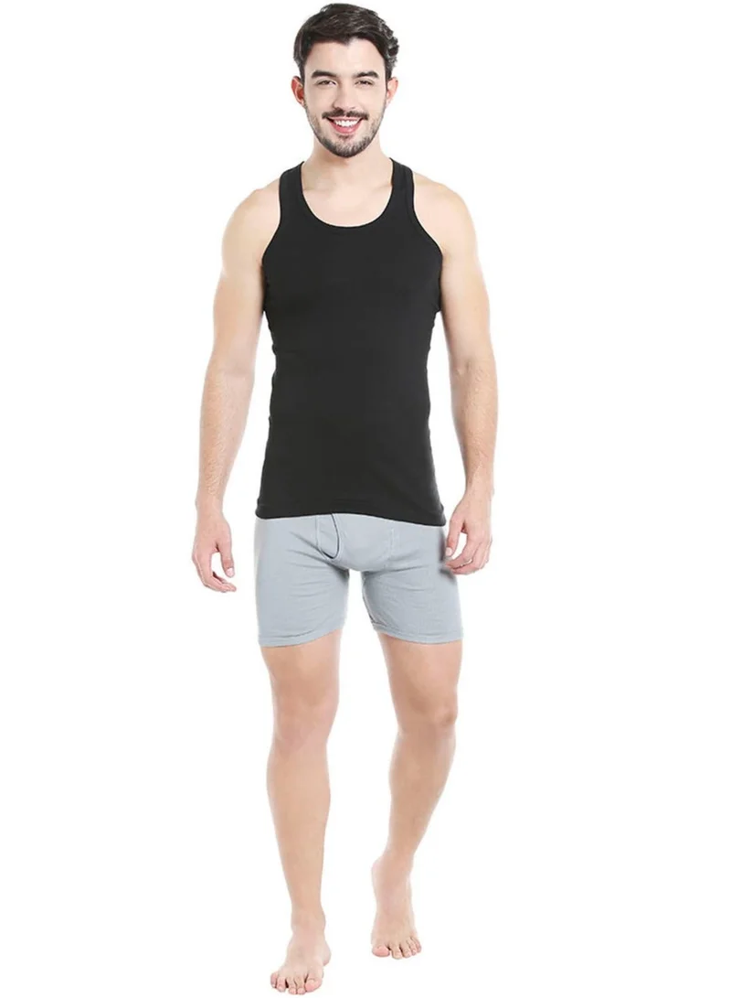 BYC MEN'S COTTON VEST (PACK OF 3) - BLACK