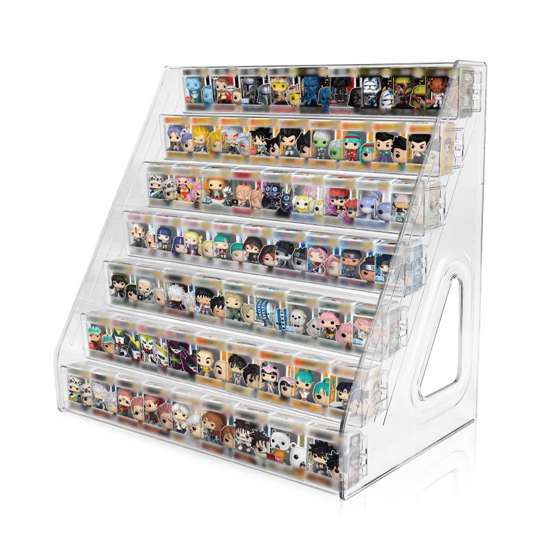 BOHOIDEE 7 Layers Clear Display Shelf for Funko Bitty Pop Acrylic Figure Display Stand Toys Stand for Mini Collectible Toys - Image 2