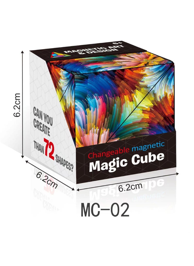 HEXABEX - 3D Magnetic Shape Shifting Box Cube Space Thinking Training Puzzle Kids Toy Colorful - Image 1