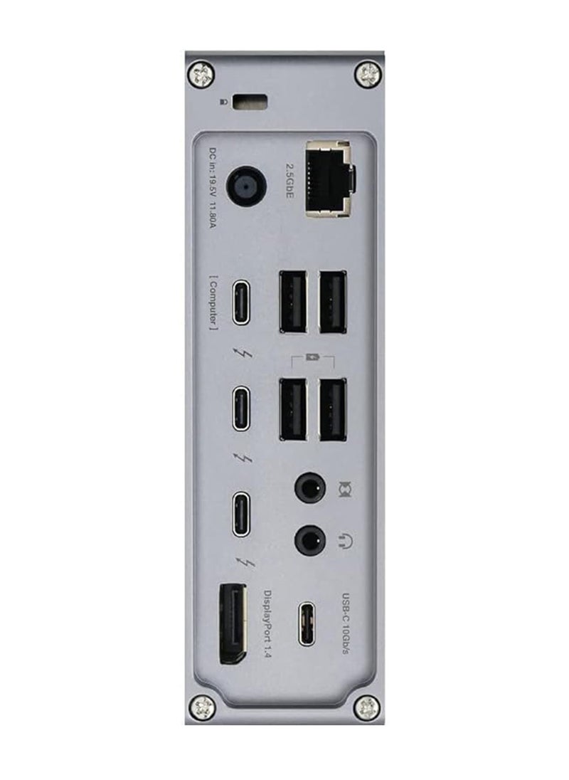 CalDigit TS4 Thunderbolt 4 Dock - 18 Ports, 98W Charging, 3x Thunderbolt 4 40Gb/s, 5 x USB-A, 3 x USB-C (10Gb/s), 2.5GbE, Single 8K or Dual 6K 60Hz Displays, Mac, PC, Chrome Compatible with 0.8m Cable  - Image 2