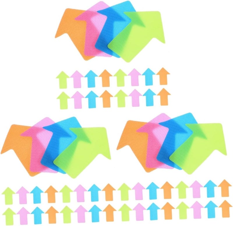 3 حزمة 72 قطعة علامات سجاد من النايلون مع نقاط أرضية من الفيلكرو للألعاب الصفية وسرعة الحركة، مستلزمات المعلم - Image 1