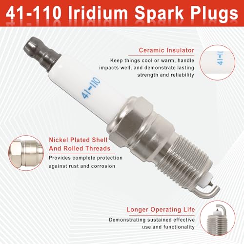MCCKLE 41-110 Iridium Spark Plugs and M8-48322 Spark Plug Wires Compatible with Chevy Silverado Suburban Avalanche Express GMC Cadillac Escalade Yukon Sierra Savana 5.3 6.0L 6.2L V8 LS Truck MCCKLE (8 Set) - Image 4