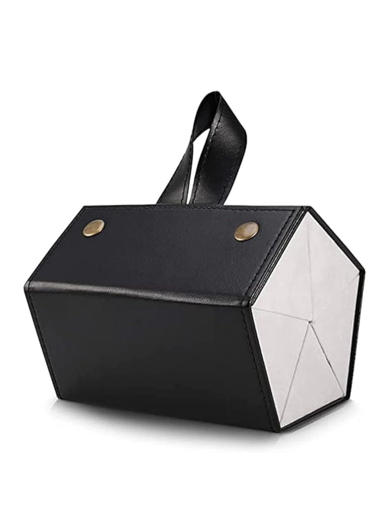 منظم نظارات تصميم أنيق وعملي يحتوي على 5 أقسام مخصصة لتخزين وحماية النظارات الشمسية والطبية، كما يمكن استخدامه أيضًا لتنظيم الإكسسوارات مثل الساعات، الأساور، أو حتى المجوهرات الصغيرة - Image 4