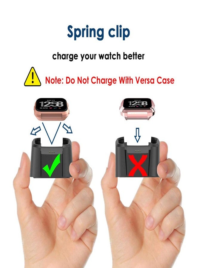 Simpeak 5Pack Soft Screen Protector Bumper Case Compatible with Fitbit Versa Smartwatch, Full Protection, Rose Pink/Clear/Silver/Black/Rose Gold - Image 2