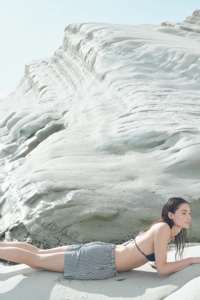 H&M Linen-blend drawstring shorts