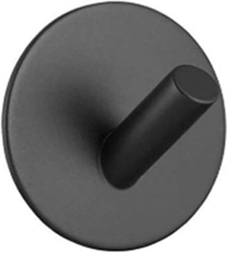 خطافات الحائط من الفولاذ المقاوم للصدأ الأسود للمناشف والروب والمعاطف في الحمام والمطبخ المثبتة - Image 2