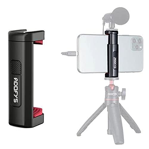 ADOFYS ST-19 Phone Tripod Mount with Cold Shoe Mount for Microphone LED Video Light 1/4'' Tripod Screw for iPhone12/ 11/Pro/10/8 Samsung Galaxy OnePlus Google Pixel Vlog Vlogging - Image 1