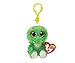 Ty Plush Key Ring Beanie Boos Clips Turtle Turbo Green and Brown with Gold Glitter Eyes The Plush with Big Sparkling Eyes 12 cm 35250 - Image 2