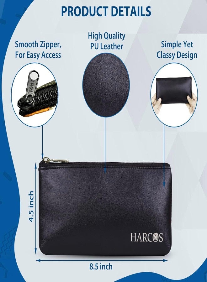 Harcos Pencil Case Pencil Pouch Pencil Bag Leather Pen Case Small Zipper Pouch for Pencils, Pens, Markers, Makeups, Change, Coins - (Camo-Yellow) - Image 3