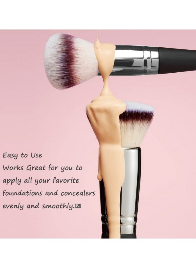 Generic Double Ended Makeup Brushes, Flawless Round Brush for Foundation and Concealer, Double Ended Makeup Brush for Blending Powder,  - Image 4