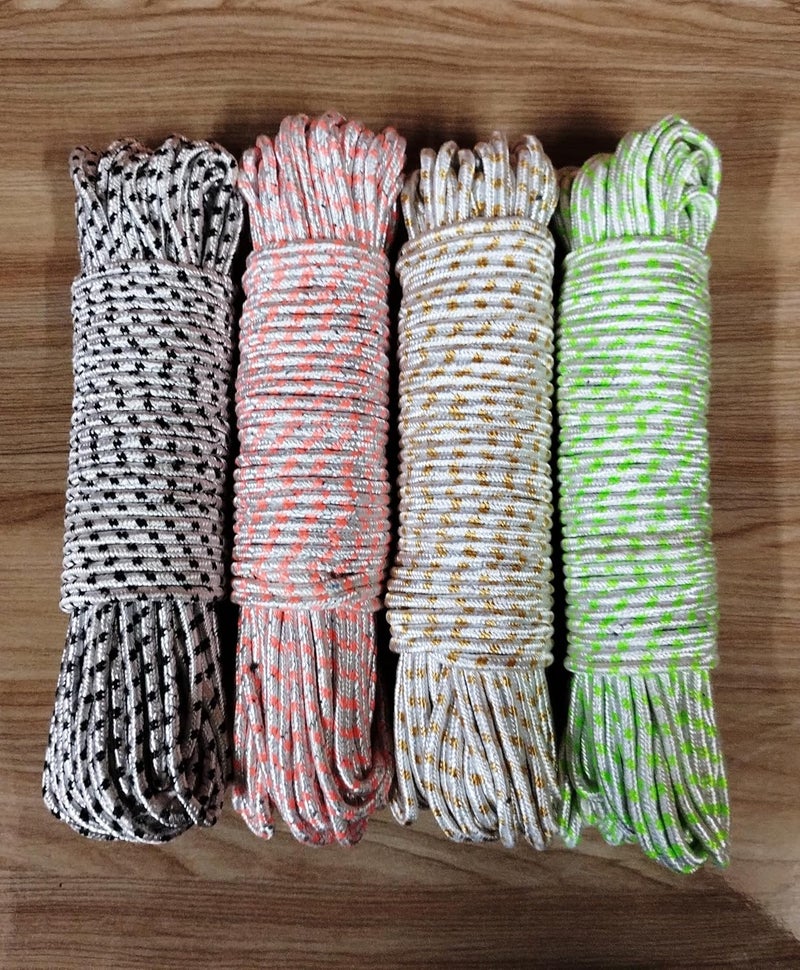 Kabi Aggro Rope for Cloth Drying Hanging 10 Meter Each Pack of 4 Polyester Clothesline - Image 2