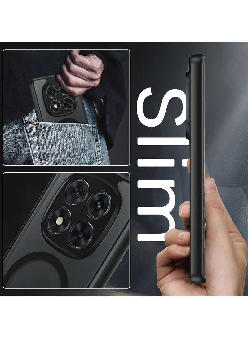 غطاء مغناطيسي لهاتف Xiaomi Redmi Note 14 Pro 5G / Xiaomi POCO X7، متوافق مع MagSafe، غطاء خلفي من TPU+PC مقاوم للصدمات مع ملمس مات، حماية ضد البصمات، تصميم نحيف يناسب الجهاز. - Image 4