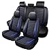 MINGBRON Leather Car Seat Covers Full Set Universal Faux Leather Car Seat Covers 5 Seats Automotive Seat Covers for Most Sedans SUVs Trucks Front and Rear Seat CoversWine Red - Image 2