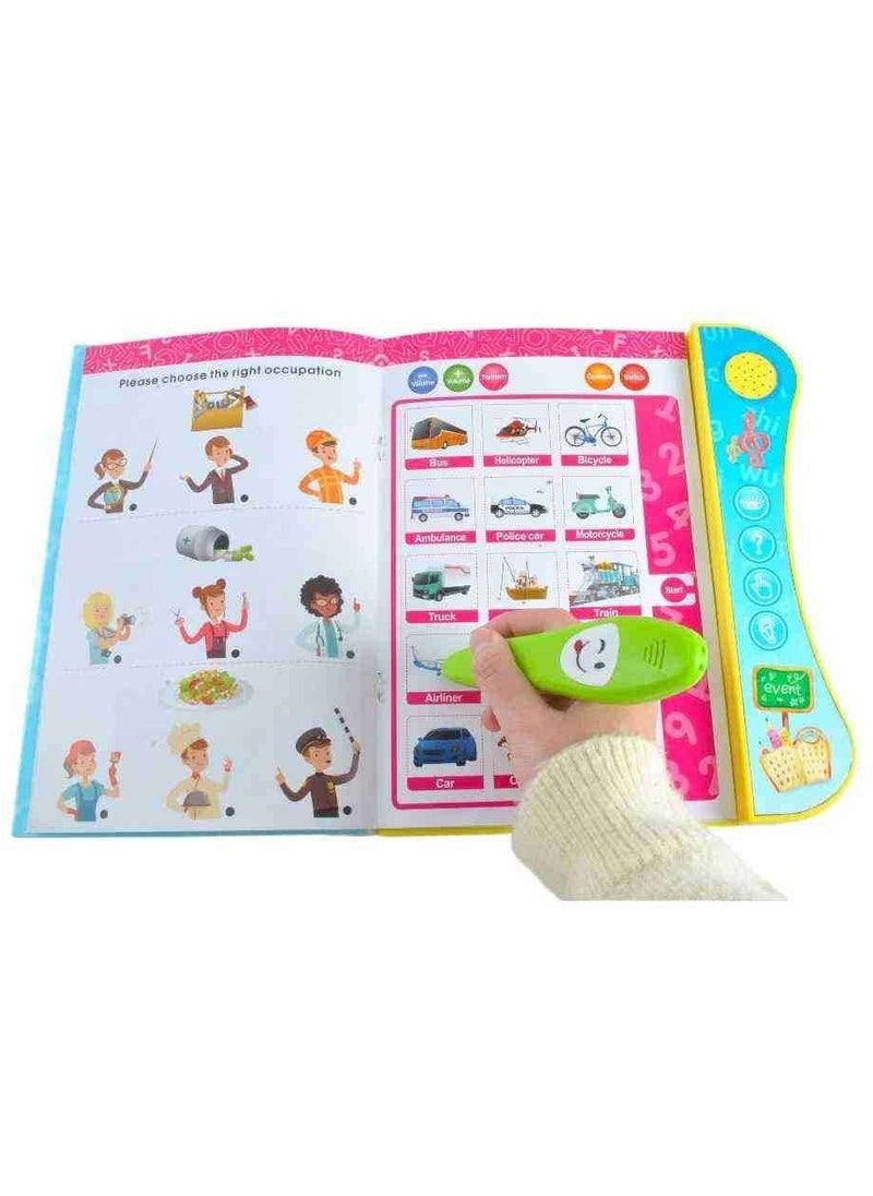 UKR - UKR English Learning Book with Talking Pen | Phonetics, Letters, Numbers, Animals, Fruits, Transport Stories & Songs for Kids | Interactive Educational Tool - Image 1