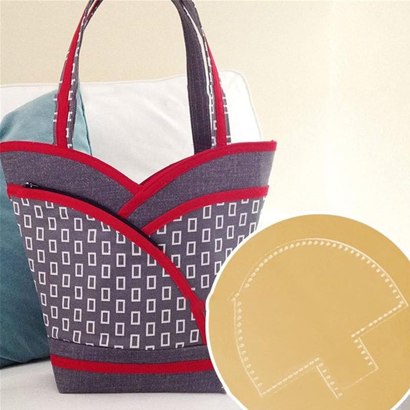 Generic Sewing Templates, Purse Patterns Household Basket Template Handbag Sewing Template Transparent Acrylic Reusable Basket Bag Pattern Template for DIY Handbag Shoulder Bag Lunch Bag - Image 4