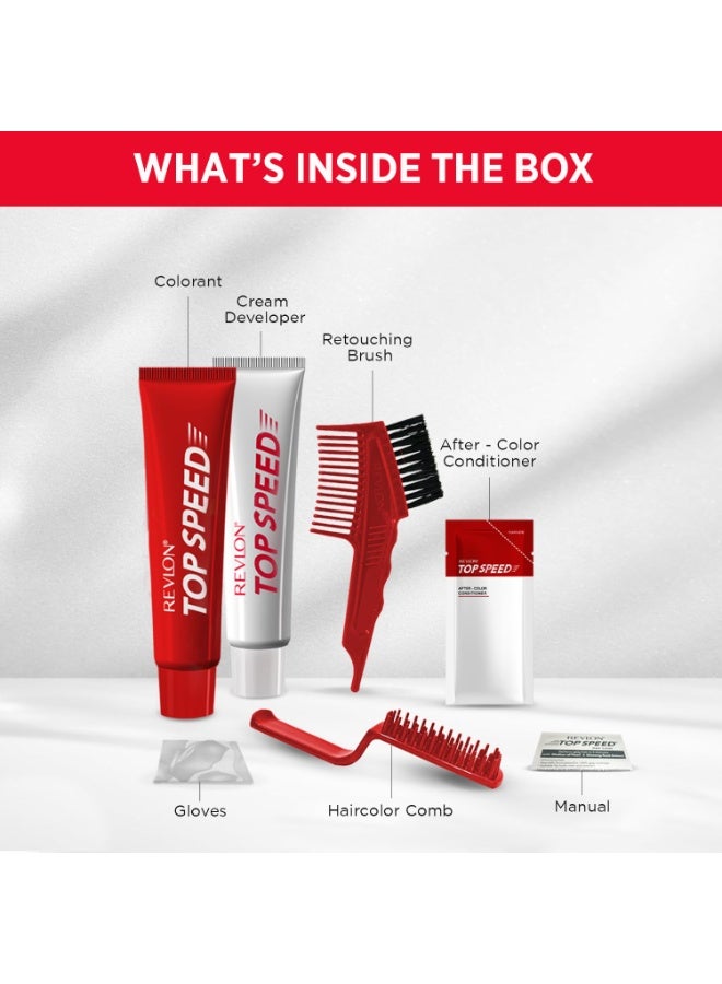 Revlon Top Speed Hair Color - Women-Natural Brown 60 - Image 5