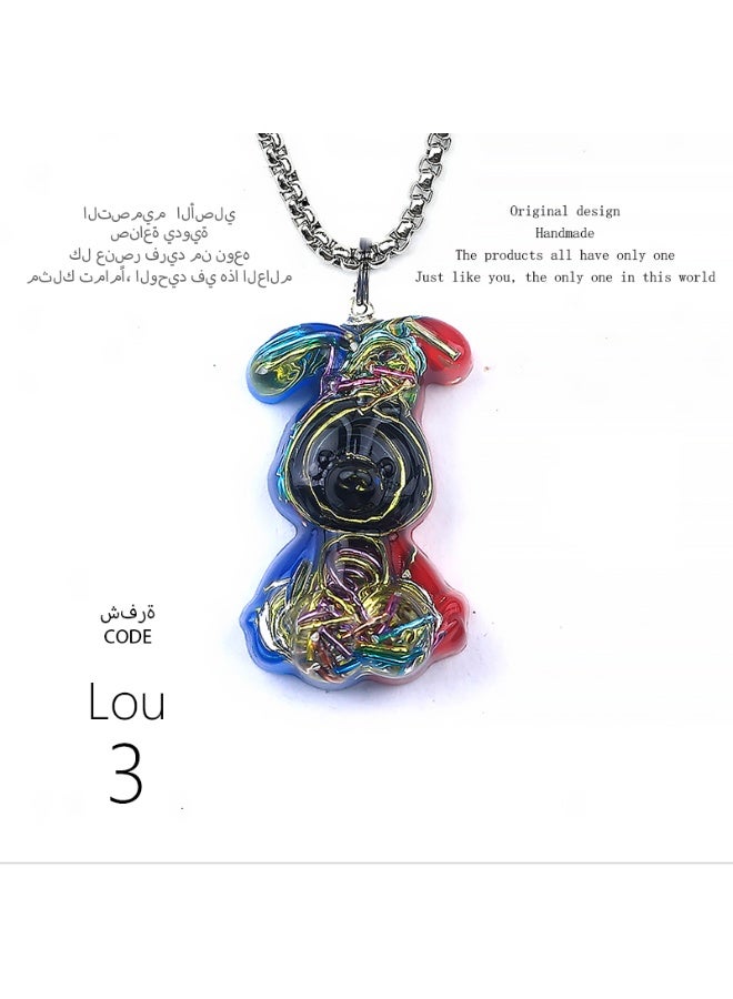 تصميم أصلي قلادة أرنب الباليه مصنوعة يدويًا، مميزة وشخصية، هدية، سلسلة مفاتيح، إكسسوار مرآة السيارة، عصرية، وحيدة من نوعها، إبداعية، تتناسب مع جميع الإطلالات. - Image 3