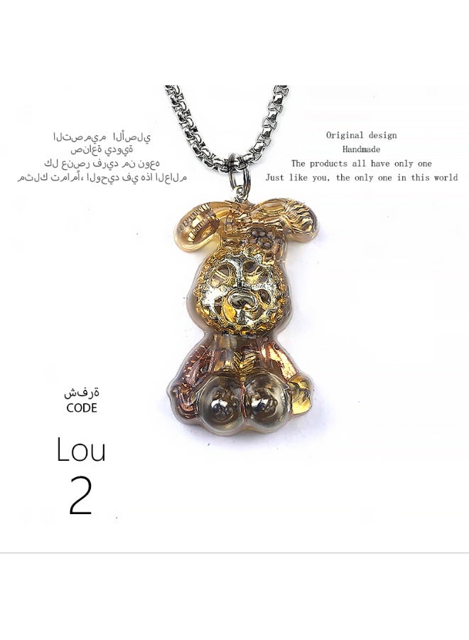 تصميم أصلي قلادة أرنب الباليه مصنوعة يدويًا، مميزة وشخصية، هدية، سلسلة مفاتيح، إكسسوار مرآة السيارة، عصرية، وحيدة من نوعها، إبداعية، تتناسب مع جميع الإطلالات. - Image 2