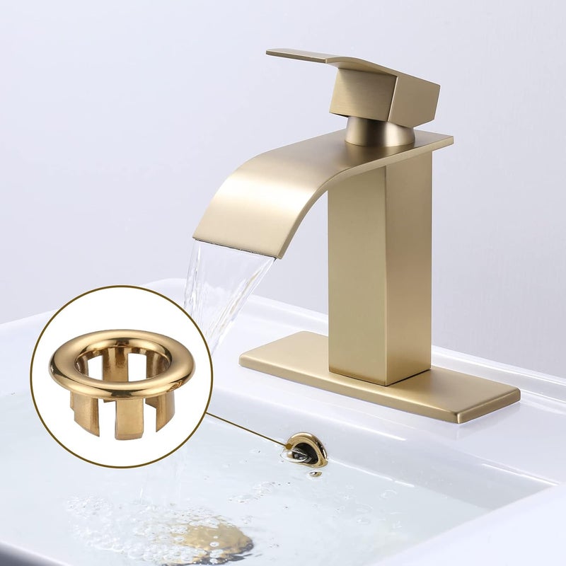 Arcora Sink Overflow Ring Brushed Gold: 2 Pack Bathroom Kitchen Sink Basin Trim Overflow Cover Hole Insert Cap - Image 5