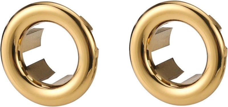 Arcora Sink Overflow Ring Brushed Gold: 2 Pack Bathroom Kitchen Sink Basin Trim Overflow Cover Hole Insert Cap - Image 1