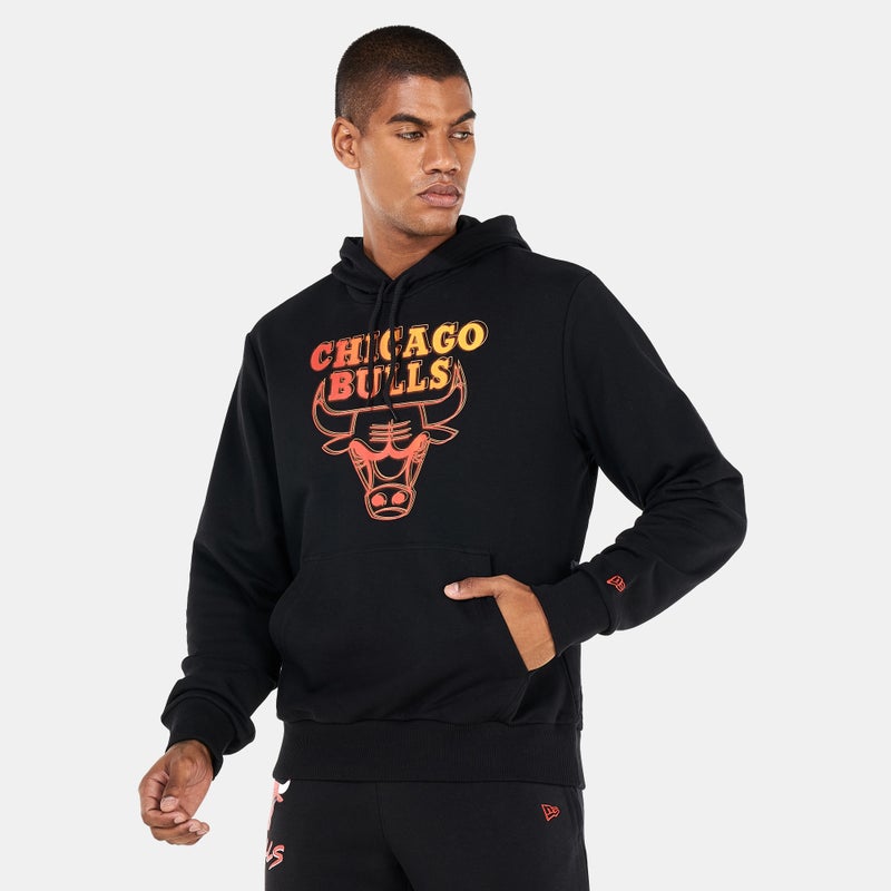NEW ERA Men's NBA Chicago Bulls Neon Fade Hoodie - Image 1