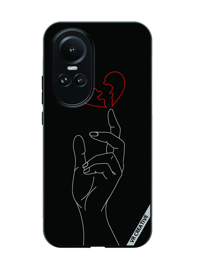 VR CREATIVE Protective Case Cover For Oppo Reno 10 Pro Heart Broken Design Multicolour - Image 1