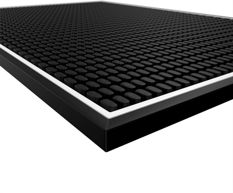 Highball Chaser Premium Bar Mat for Countertop Coffee Mat Dish Drying mat 18 in x 12in Durable and Stylish Service Cocktail Bar MatEspresso mat for Spills Bars Restaurants Coffee Counter Mat