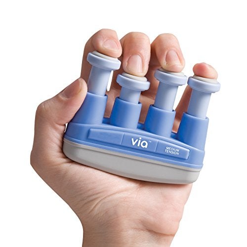 Prohands VIA Hand Exerciser, Finger Exerciser (Hand Grip Strengthener), Spring-Loaded, Finger-Piston System, Isolate and Exercise Each Finger, (6 lb Medium Tension, Blue-Via) - Image 3