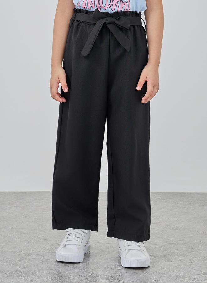 Take Two Pack of 2 - Solid Elastic Waist Straight Leg Pants - Image 2