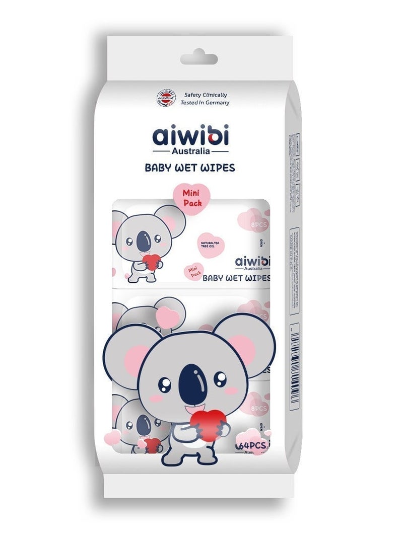 أيويبي مناديل مبللة صغيرة للأطفال (8*8) 64 قطعة - Image 1