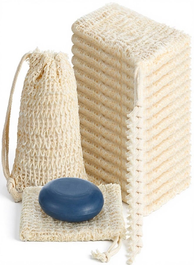 PercyEffie 50pcs Soap Saver Bag mesh soaps bags with Drawstring Exfoliating Pouch Sisal soaps bag loofah pouch soap savers for bar Foaming and Drying Exfoliating Net for Bath and Shower - Image 1