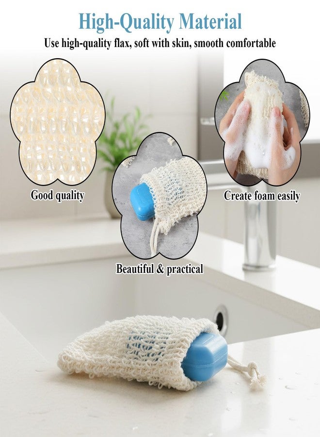 PercyEffie 50pcs Soap Saver Bag mesh soaps bags with Drawstring Exfoliating Pouch Sisal soaps bag loofah pouch soap savers for bar Foaming and Drying Exfoliating Net for Bath and Shower - Image 5