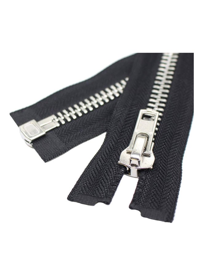 #10 سترة فضية منفصلة مقاس 30 بوصة بسحاب معدني كبير - Image 4