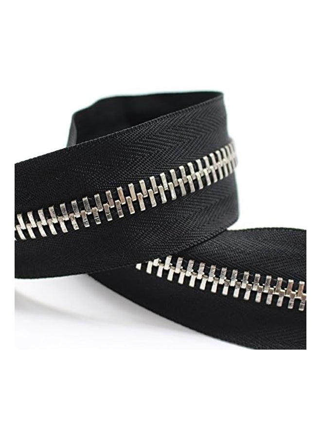 #10 سترة فضية منفصلة مقاس 30 بوصة بسحاب معدني كبير - Image 3