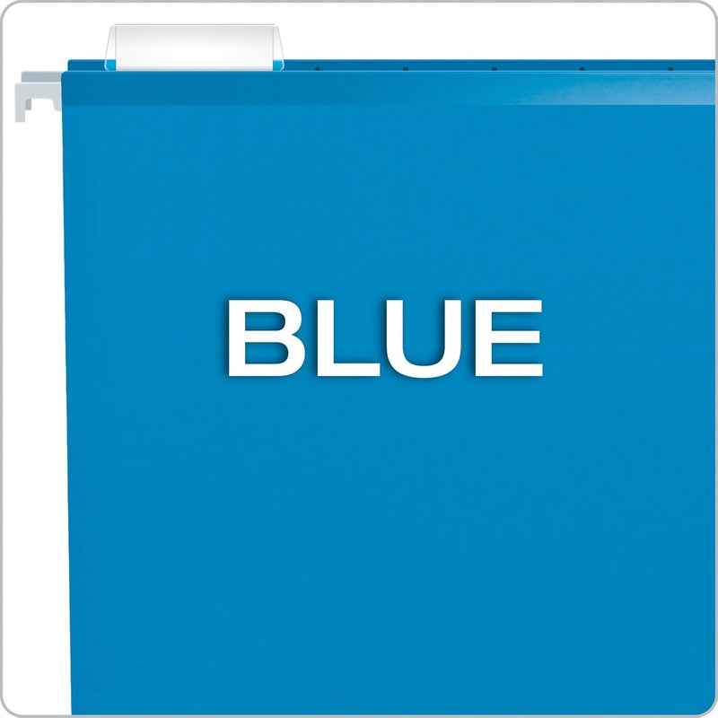 Pendaflex Reinforced Hanging File Folders, Letter Size, Blue, 1/5 Cut, 25/BX (4152 1/5 BLU) (Pack of 2) - Image 3