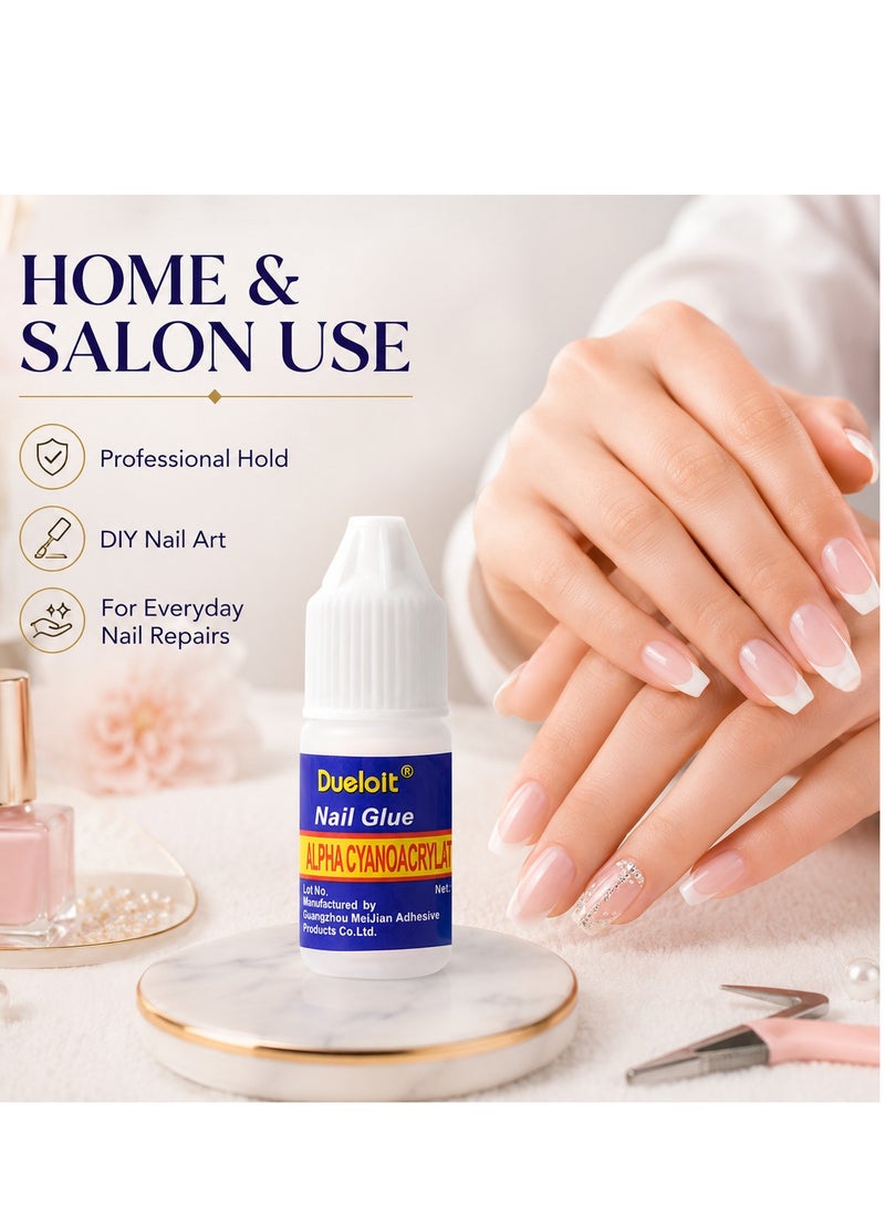 Dueloit 3g False Nails Glue For Acrylic Nail Tip Professional False Nail Glue Extension Tips For Broken Adhesive Super For Press On Adhesive, Nail Strengthening Diy Nail Art Home Salon Use. - Image 5