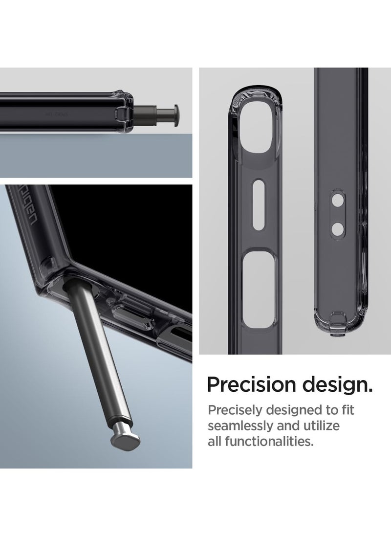 ماركة غير محددة - متوافق مع سامسونج جالكسي اس 24 ألترا (Samsung Galaxy S24 Ultra) حافظة هجينة فائقة التصميم (صفر واحد أسود) - Image 1