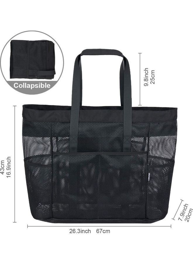 NIBEMINENT Mesh Beach Picnic Bag  - Image 3