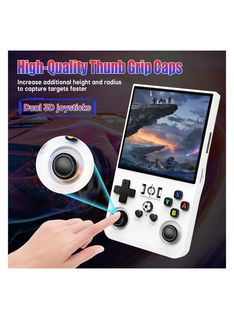 R36MAX Retro Handheld Game Console, 4.0 Inch IPS Screen, 64GB Memory, Portable Arcade Video Gaming Console Gift for Adults,White - Image 4