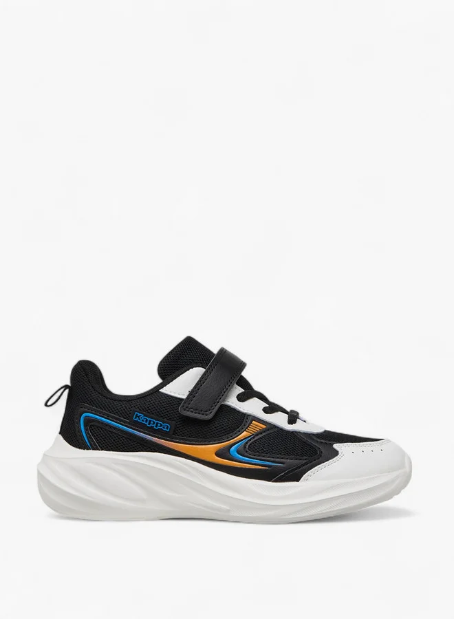 Kappa Boys' Panelled Sports Shoes with Hook and Loop Closure