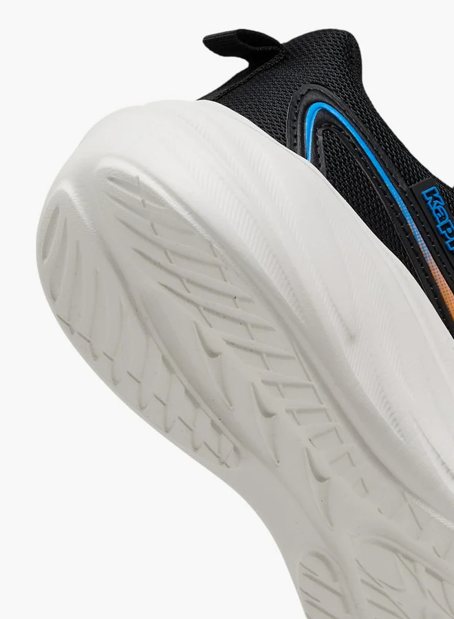 Kappa Boys' Panelled Sports Shoes with Hook and Loop Closure