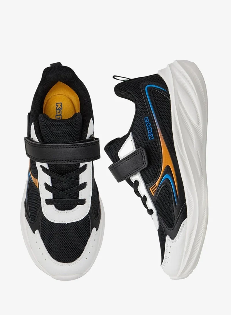 Kappa Boys' Panelled Sports Shoes with Hook and Loop Closure