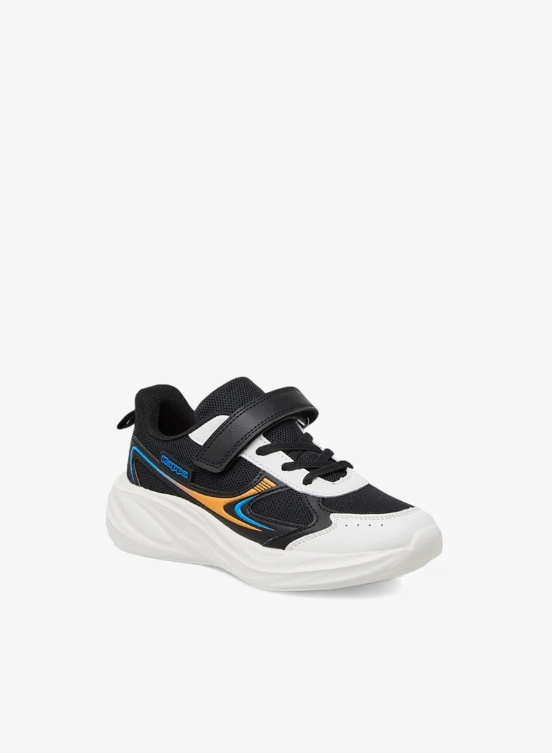 Kappa Boys' Panelled Sports Shoes with Hook and Loop Closure