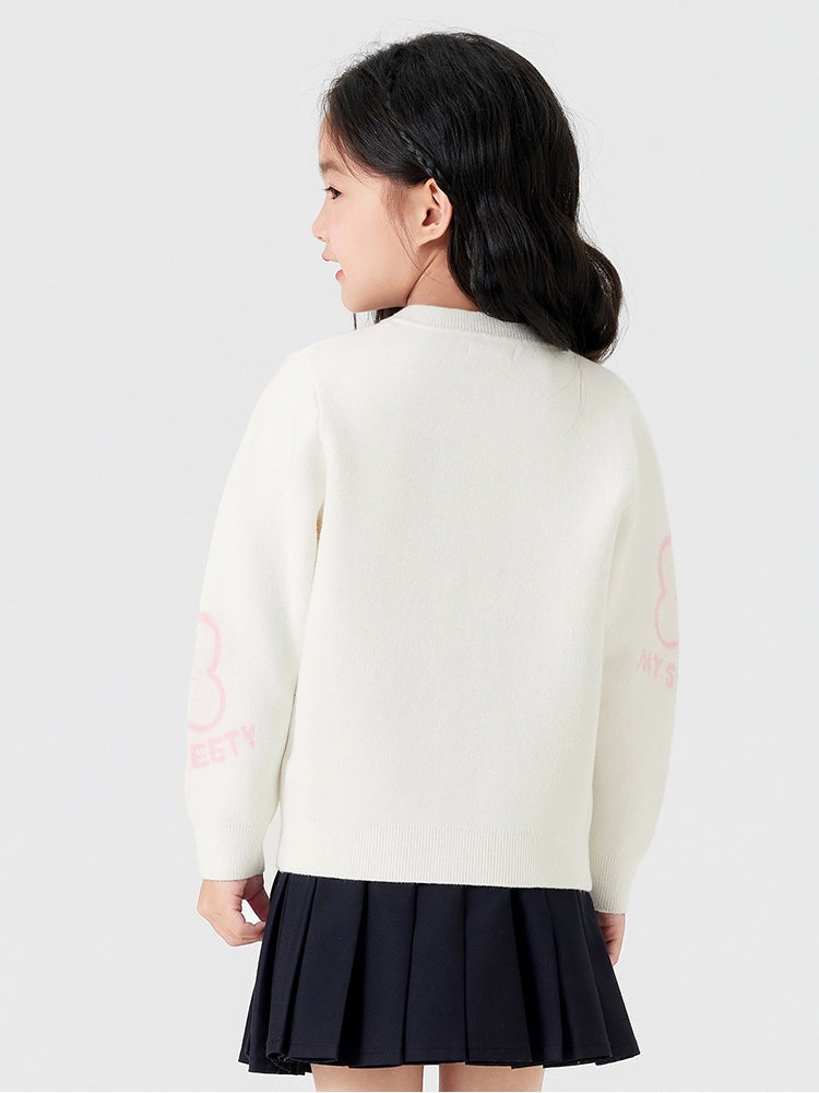 بالابالا كارديغان صوف بطبعات للبنات - Image 3