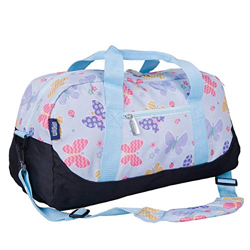 Wildkin Kids Overnighter Duffel Bag – Carry-On Size, Ideal for School & Sleepovers – Butterfly Garden - Image 4