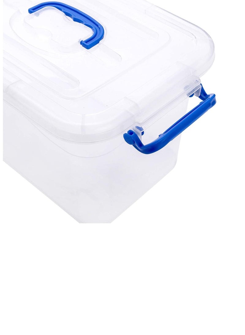 Selecto Besto Plastic Storage Box With Lid 28 LTR Semi Clear 2 Pcs Set with wheels | For Clothes, Toys, Books, Snacks, Shoes and Grocery Storage Box. (28 LTR) - Image 3