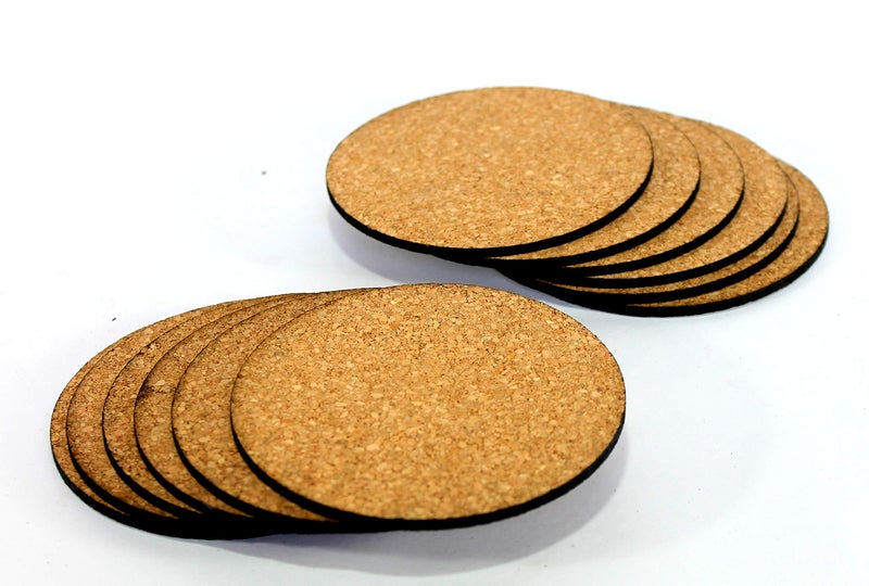 KLEO - Bar Beer Coffee Cork Coasters Set (Set of 12) - Long Lasting, Heat Resist, Absorbs Spilled Liquid, Non Slippery and Scratch Free - Image 3