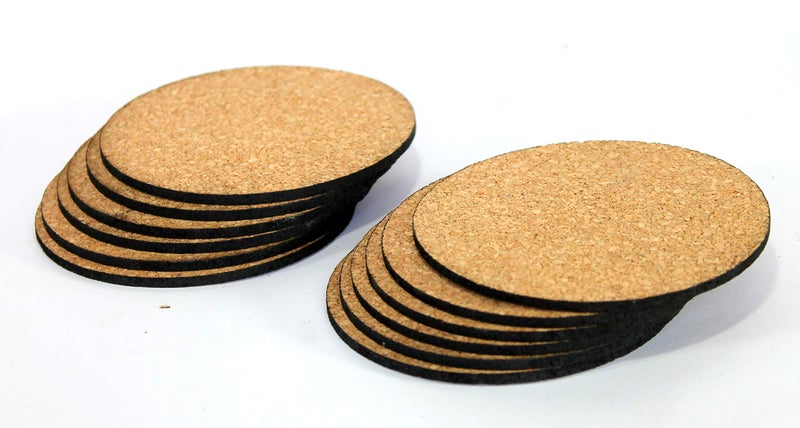 KLEO - Bar Beer Coffee Cork Coasters Set (Set of 12) - Long Lasting, Heat Resist, Absorbs Spilled Liquid, Non Slippery and Scratch Free - Image 2